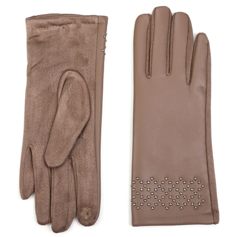 Handschoenen set-van-2 Studs camel one-size