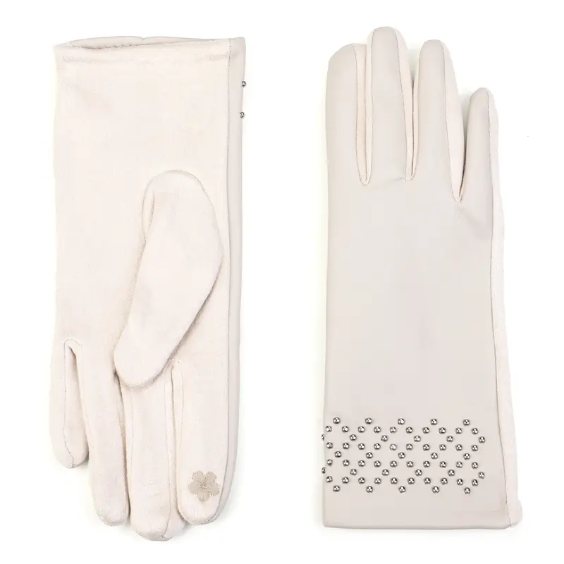 Handschoenen set-van-2 Studs wit one-size