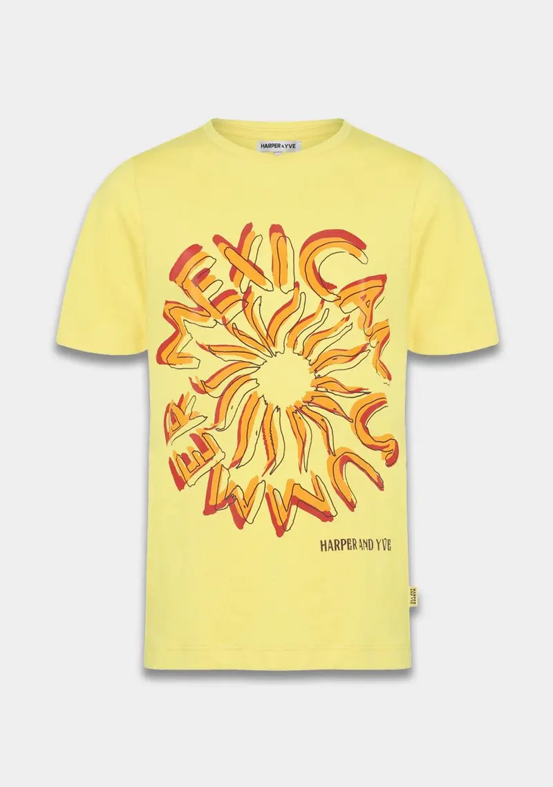 Harper & Yve Mexican sun tee treasure glow geel