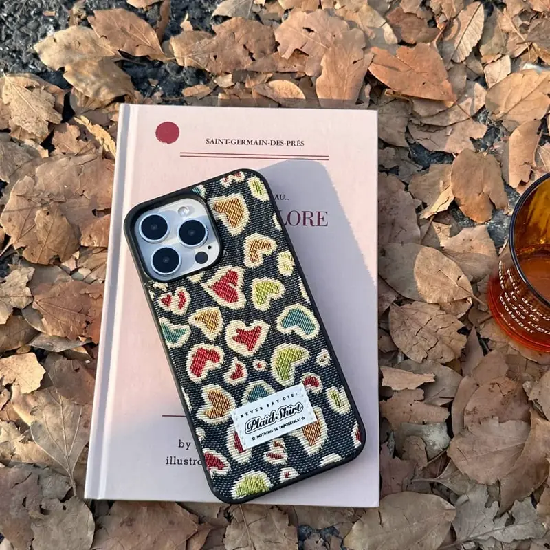 Heart Embroidered iPhone Case