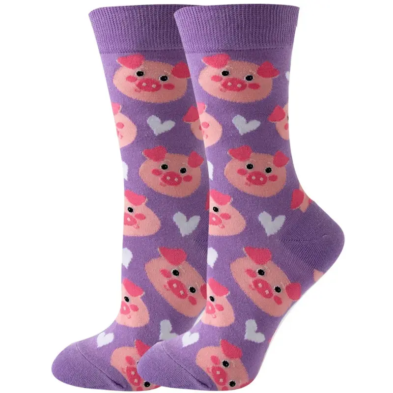 Heart Pigs Crew Socks