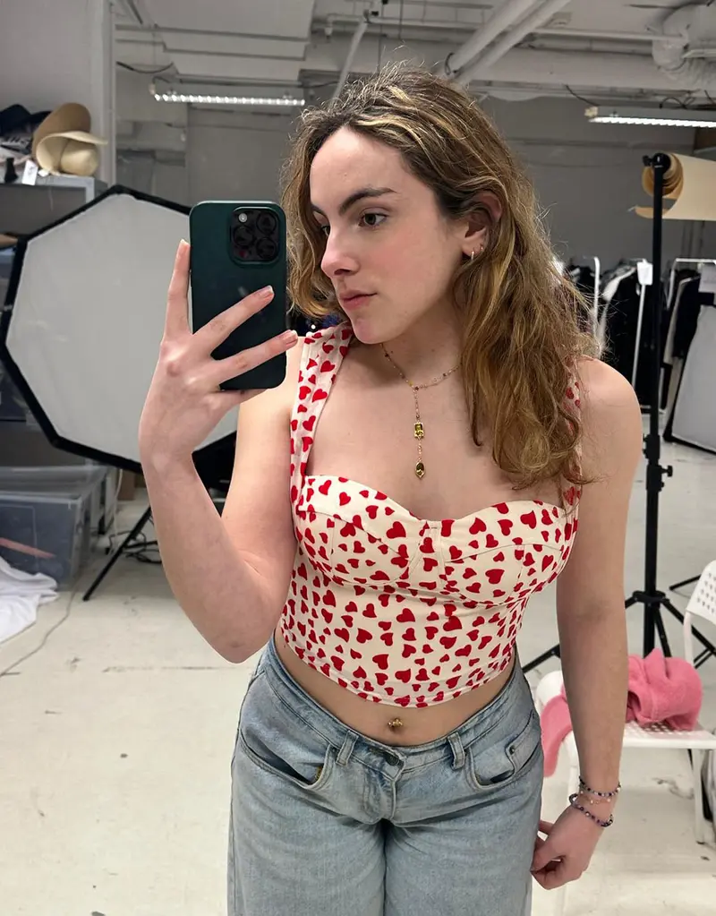 Heart print top