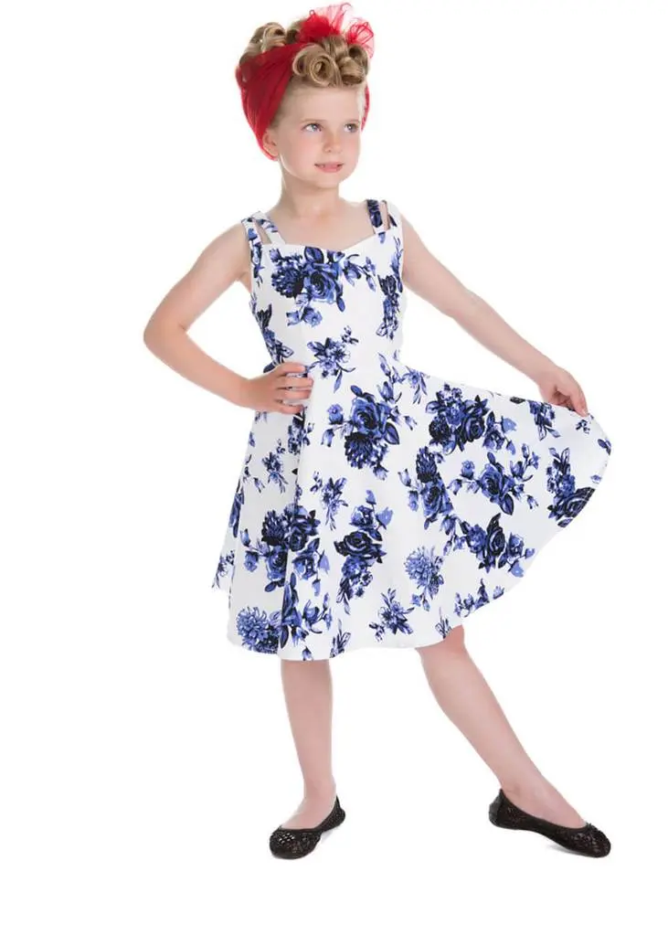 Hearts & Roses Kids Rosanne 50s Swing Dress White