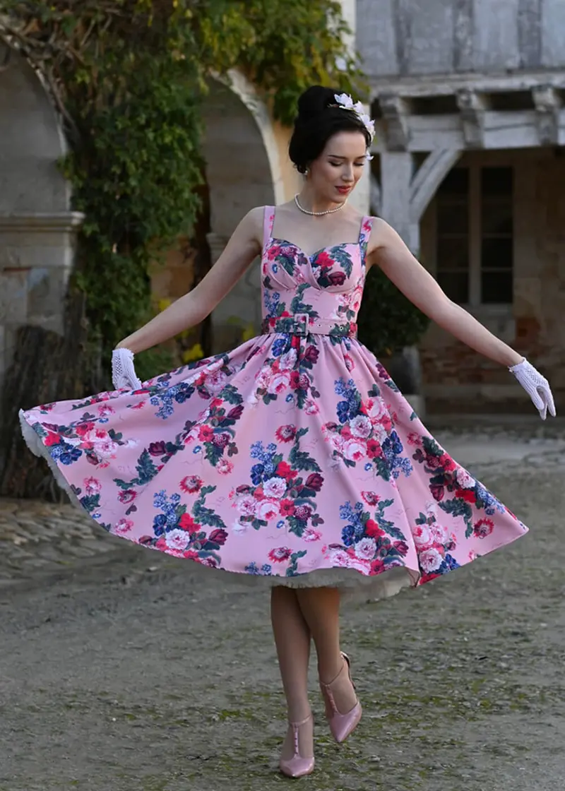 Hearts & Roses Rosabelle Bloom Swing Dress Pink