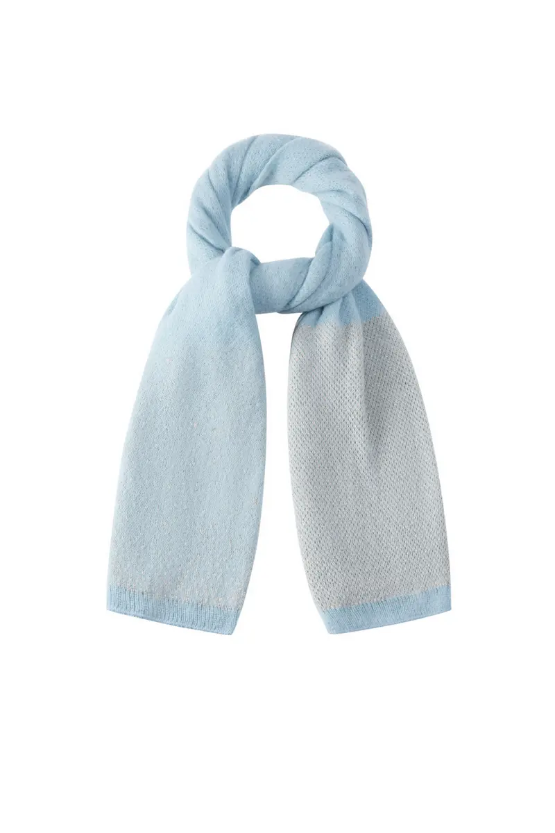Heerlijk sjaaltje met steentjes - Licht Blauw