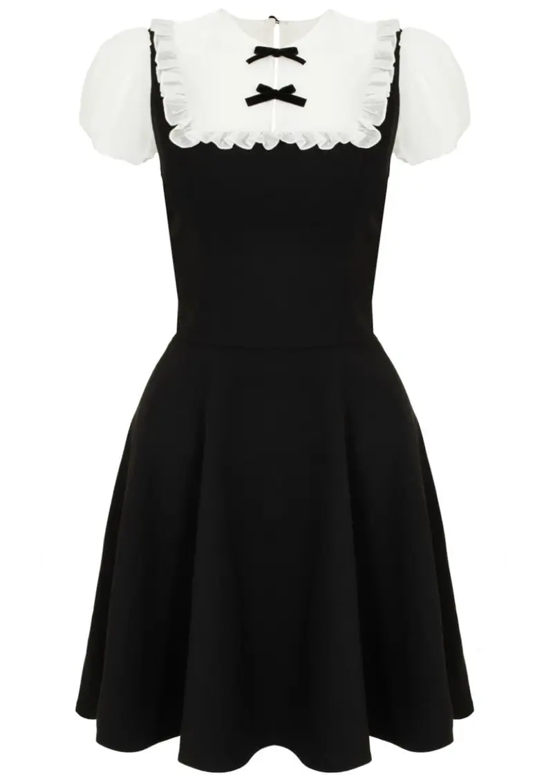 Hell Bunny Alice 60s Black and White Dress