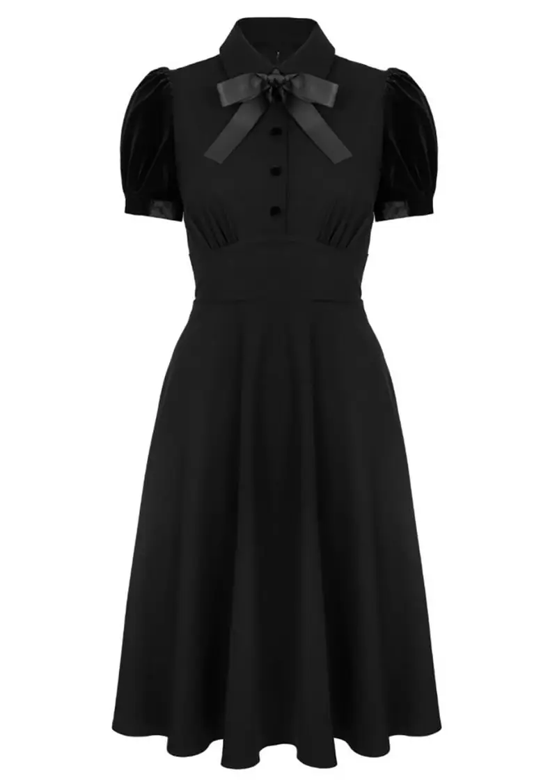Hell Bunny Andrea 40s Dress Black