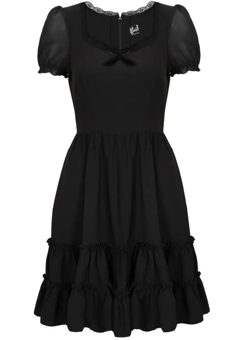 Hell Bunny Annette 60s Swing Dress Black