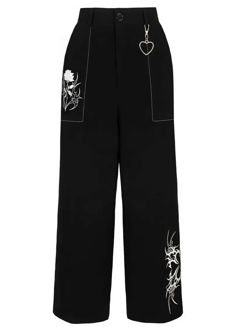 Hell Bunny Auri Trousers Black