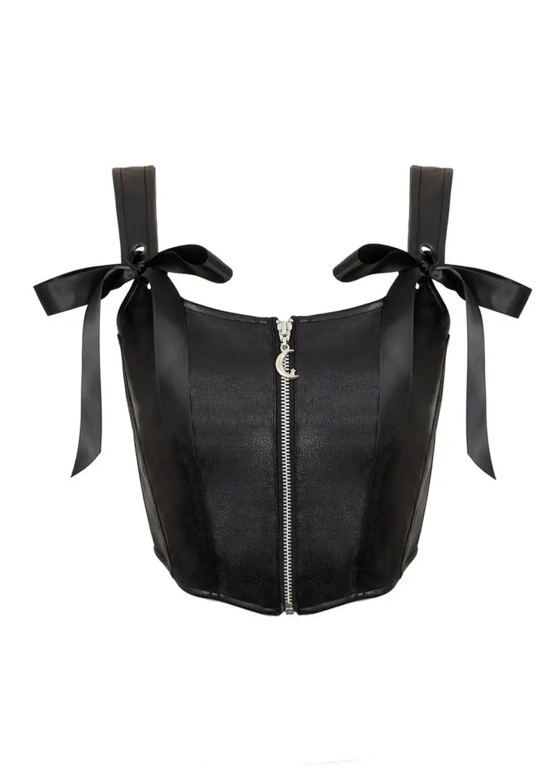 Hell Bunny Black Steel Corset Black