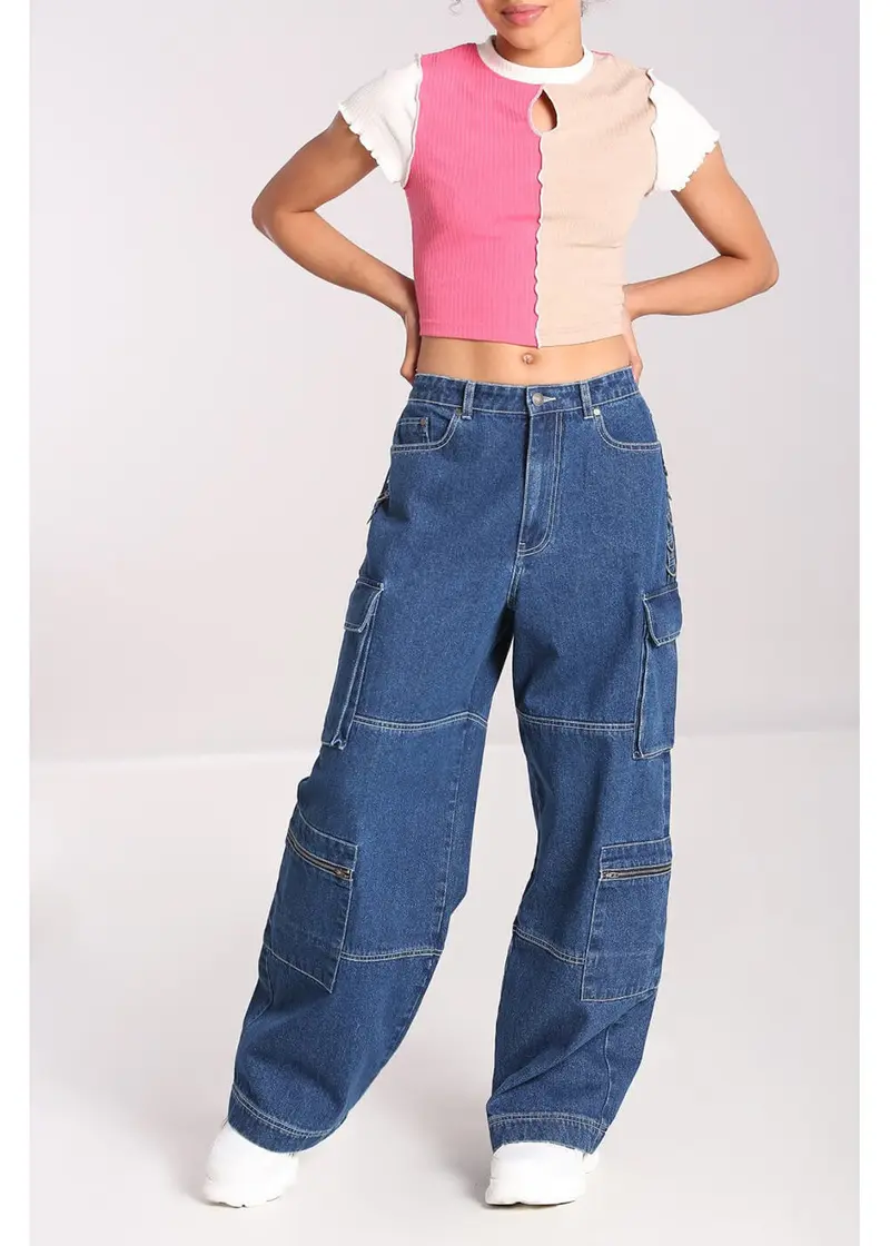 Hell Bunny Cameron Blue Jeans