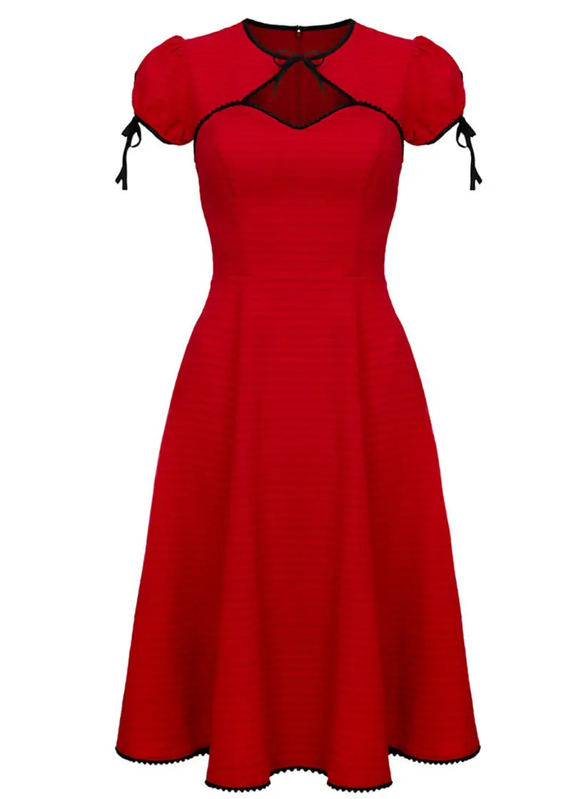Hell Bunny Casey 50s Swing Dress Red