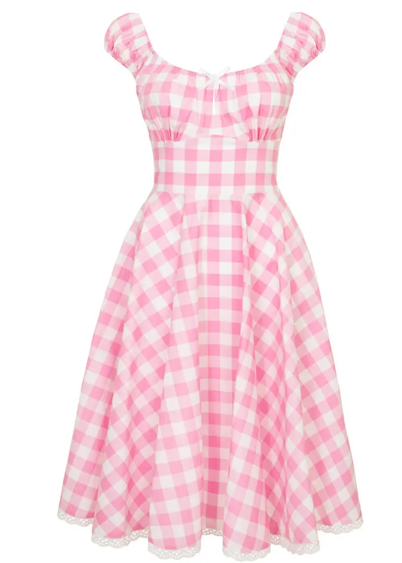 Hell Bunny Cindy Midi 50's Swing Dress Pink