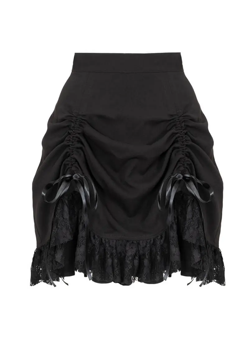 Hell Bunny Defiance Black Skirt
