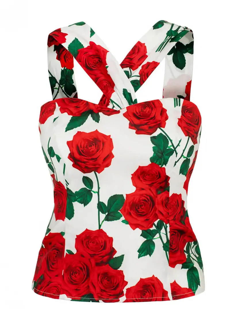 Hell Bunny Dolce Vita Top White