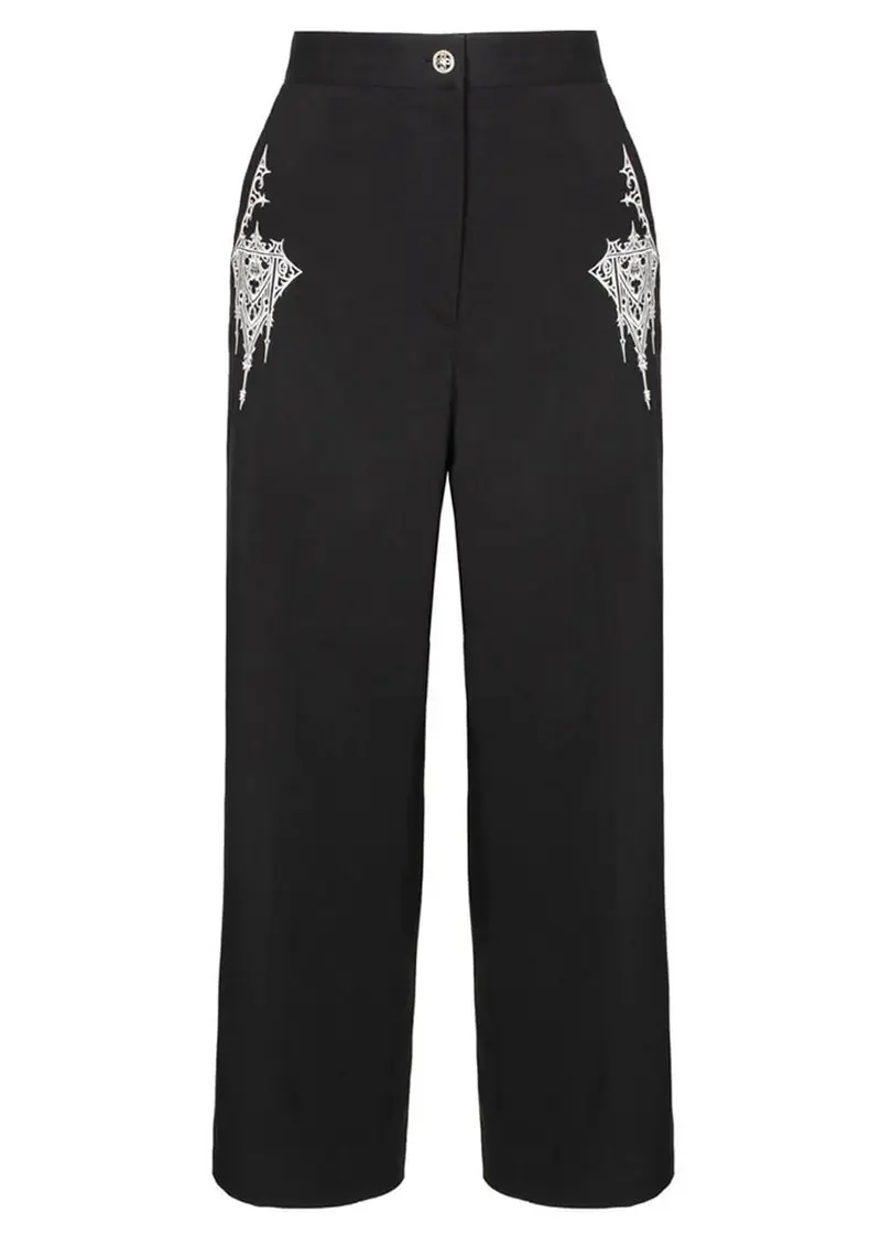 Hell Bunny Elizabeth Cathedral Trousers Black