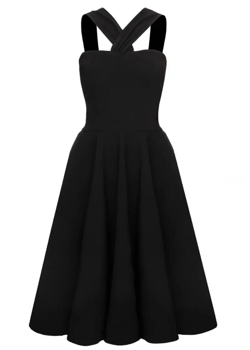 Hell Bunny Gina 50s Swing Dress Black