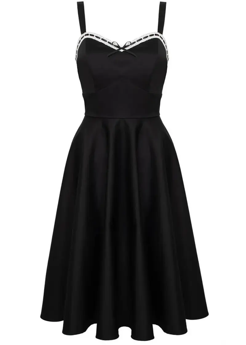 Hell Bunny Gracie 50s Swing Dress Black