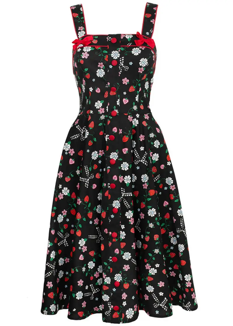 Hell Bunny Isobel 50s Swing Dress Black