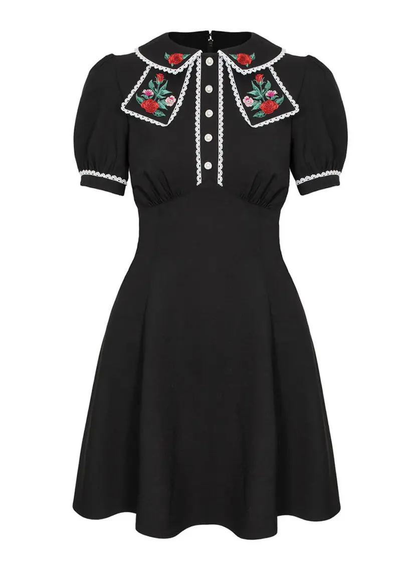 Hell Bunny Kayla 60s Black Mini Dress