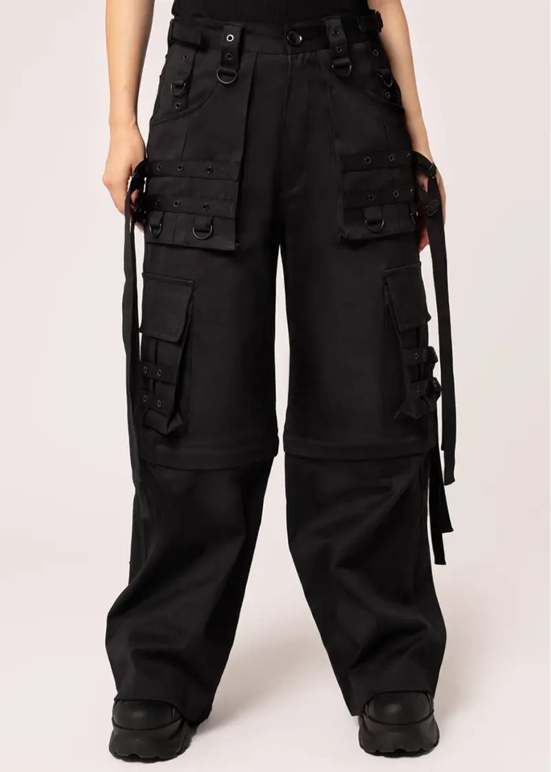 Hell Bunny Neo Trousers Black