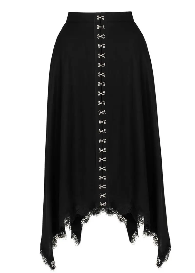 Hell Bunny Quinn 80s Midi Skirt Black