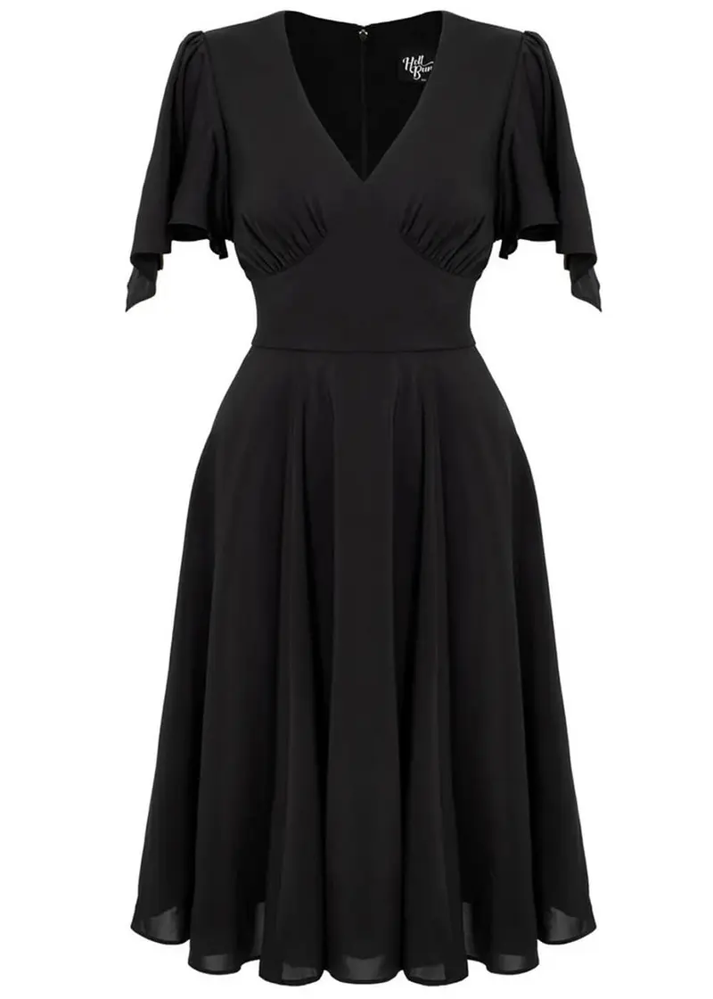 Hell Bunny Titania 50s Swing Dress Black
