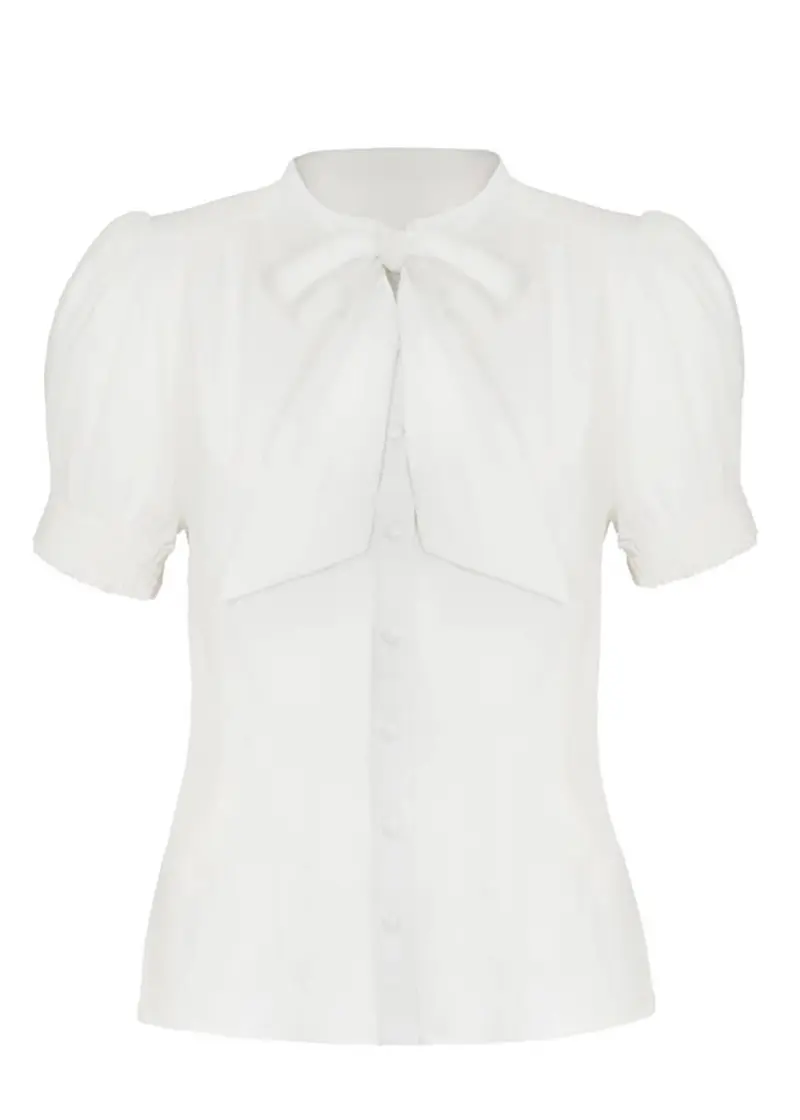 Hell Bunny Turner 40's Ivory Blouse