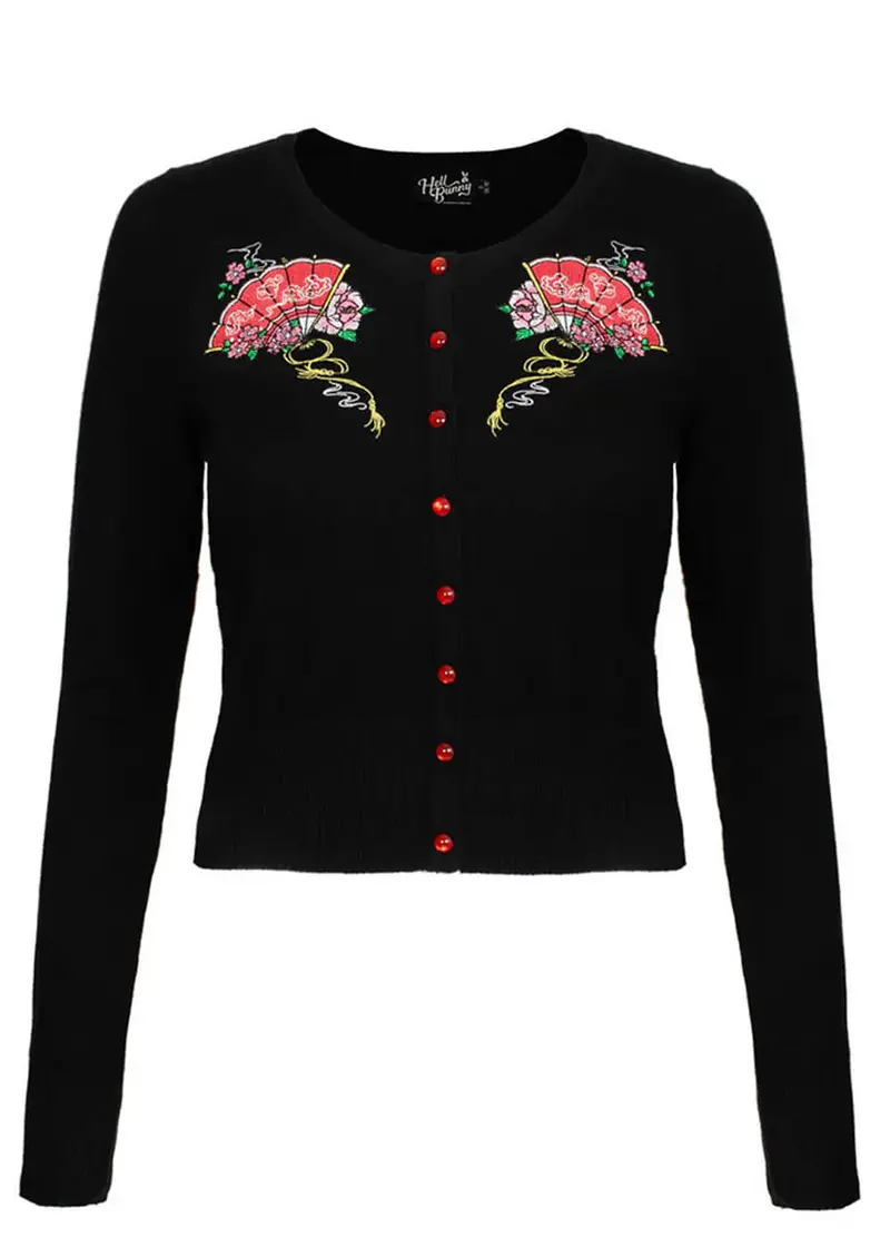 Hell Bunny Yuna Cardigan Black