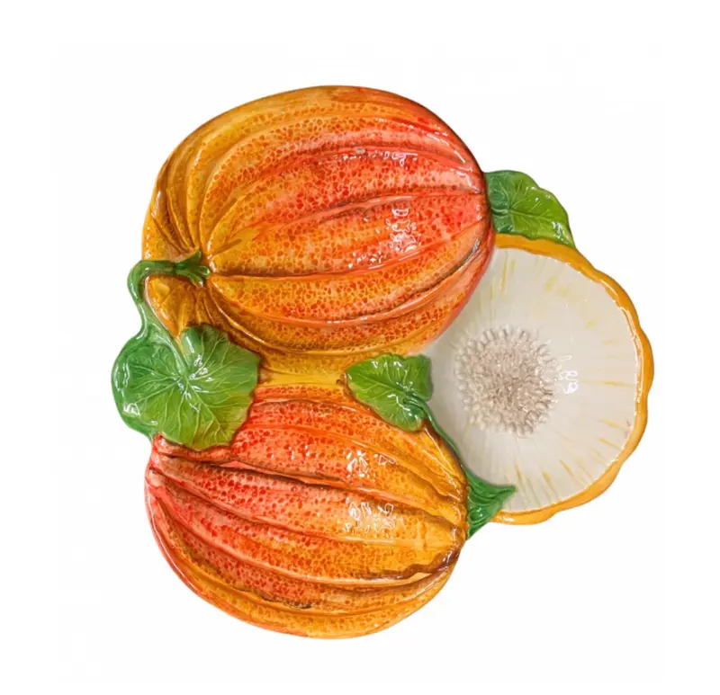 Herfst 3-vaks Schaal in Pompoenvorm