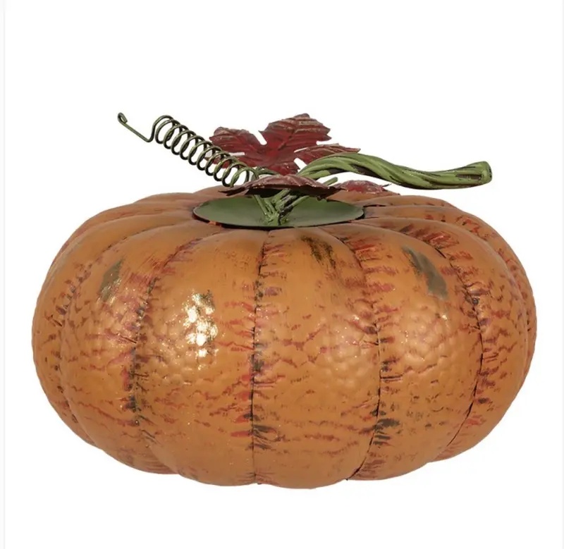 Herfst Decoratiepompoen Oranje Metaal – Ø 31 x 20 cm