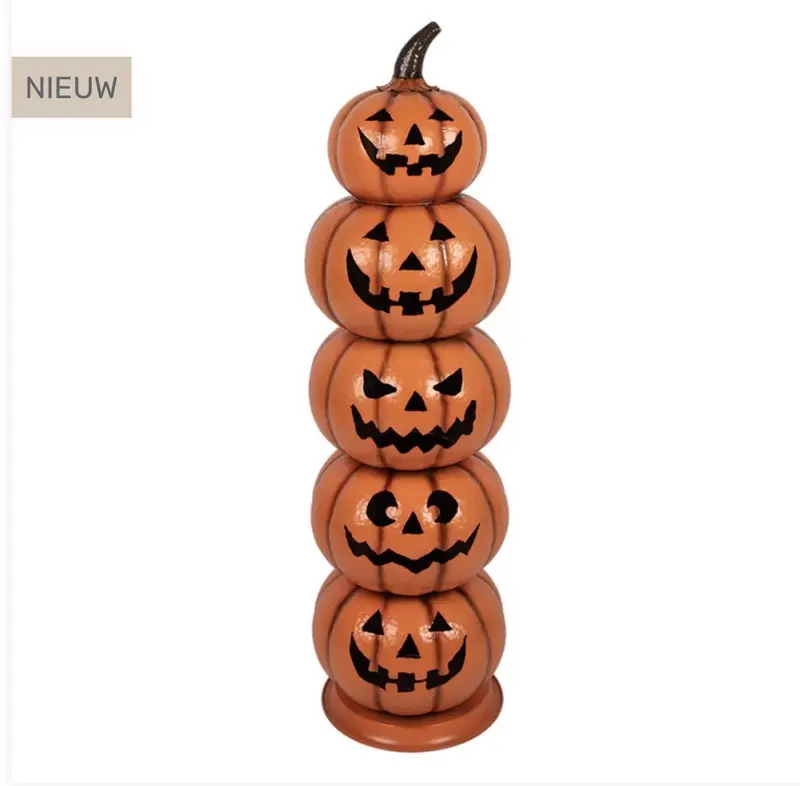 Herfst Decoratiepompoen Oranje Metaal – Ø 36 x 113 cm