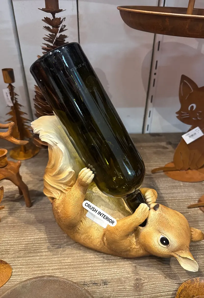 Herfst Decoratieve Eekhoorn Wijnfleshouder