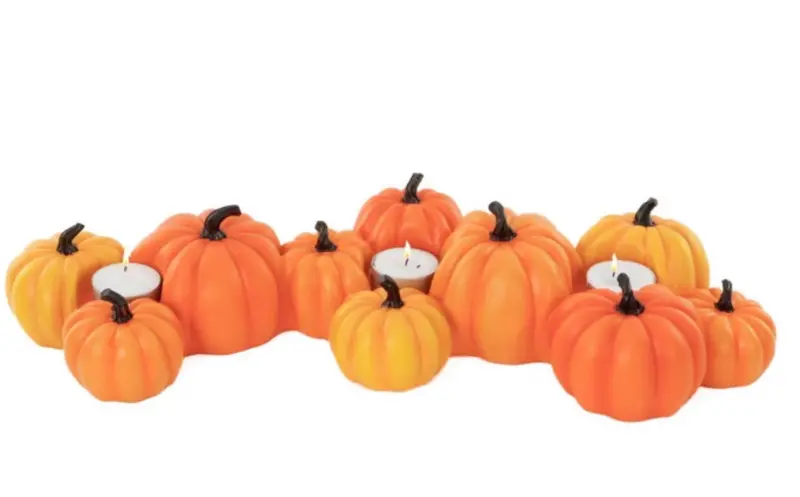 Herfst Pompoenkandelaar – 20 cm
