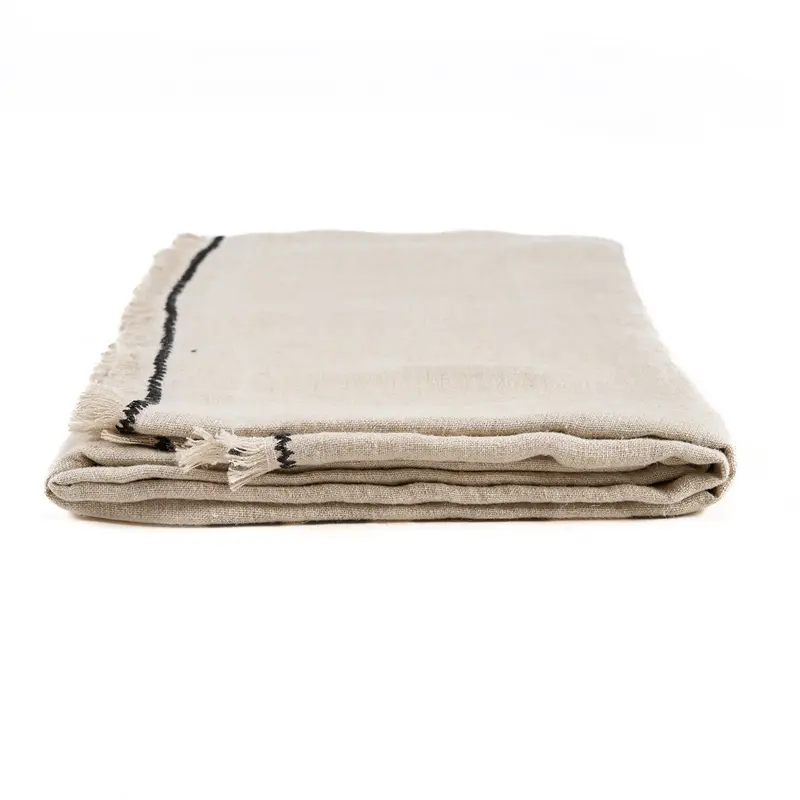 Het Tuscany Tafelkleed Naturel Zwart 150x300 Bazar Bizar