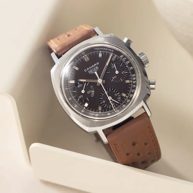 Heuer Camaro “Tachymeter” Brown Dial ref 7220