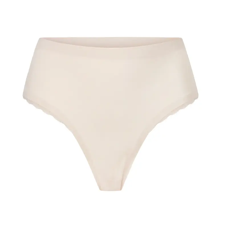High Waist Brazilian Lace 31821 6235 Shiny Almond