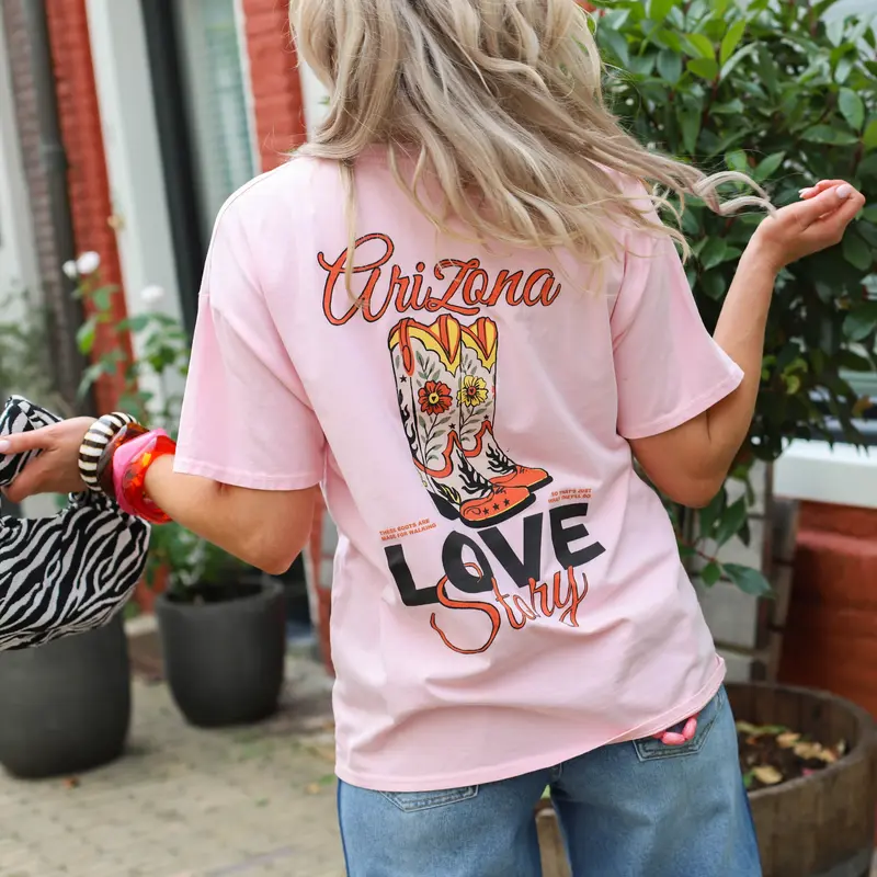 Hip cowboy shirt lichtroze