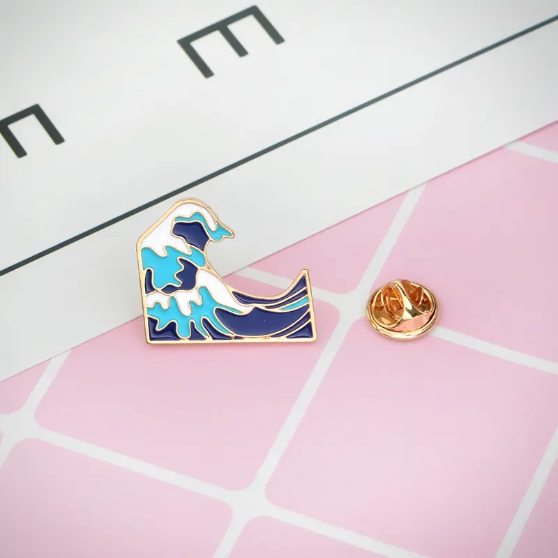 Hokusai Waves Enamel Pin