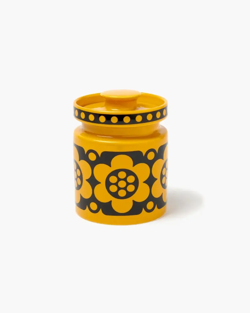 Hornsea Mini Jar - Geo Flower Yellow