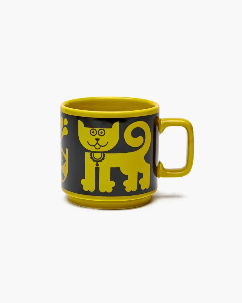 Hornsea Mug - Chartreuse Cat & Pirhana