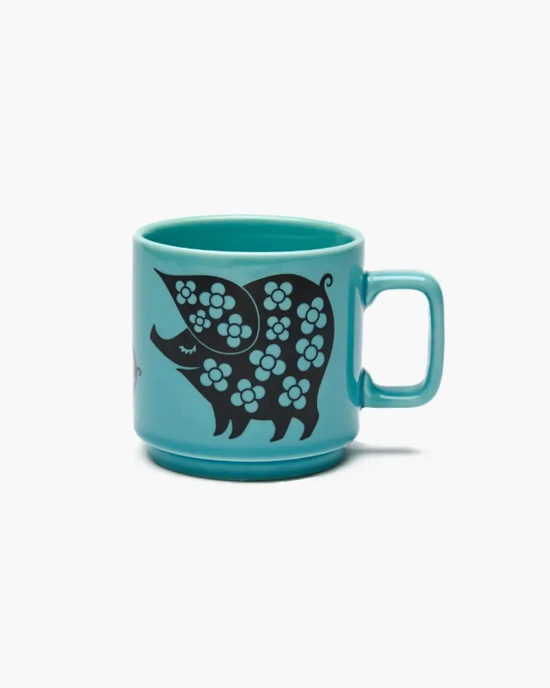 Hornsea Mug - Teal Piggie Family