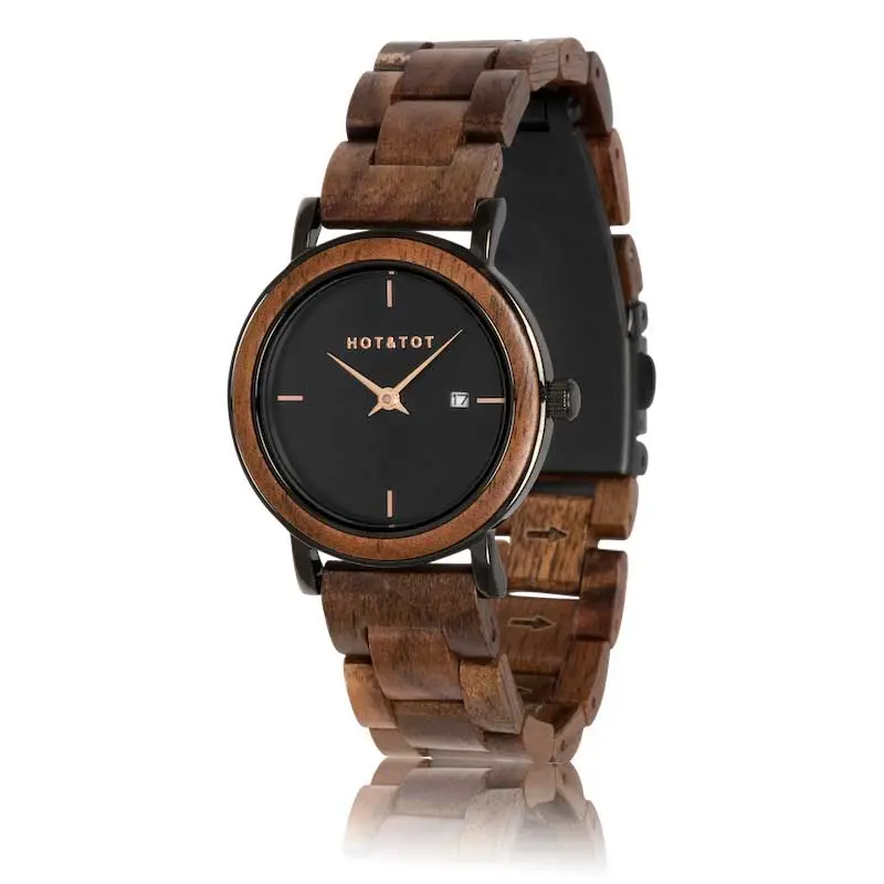 HOT&TOT | NYX HOUTEN DAMESHORLOGE | 32MM | ROSEGOUD | WALNOOTHOUT