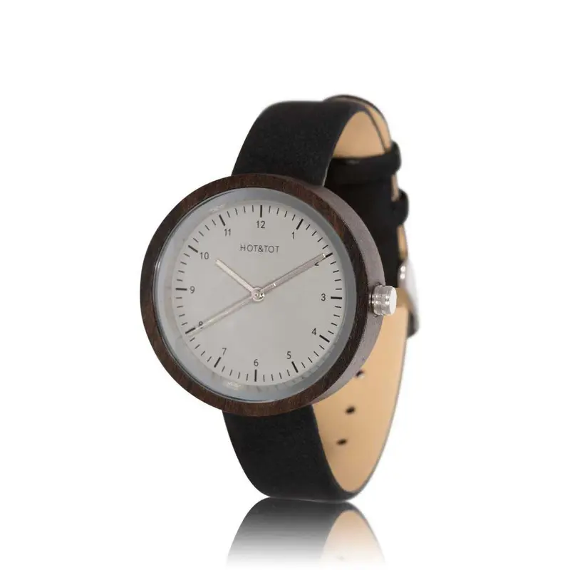 HOT&TOT | SOFIA HOUTEN DAMESHORLOGE | 36MM | ZILVER | SANDELHOUT