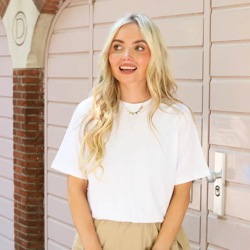 Hypedrop Ina balloon cropped shirt white