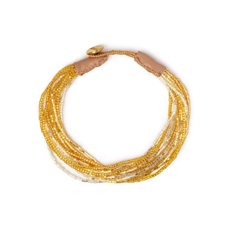 ibu jewels armband gold/silver strings