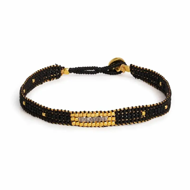 ibu jewels armband jill 5 stones black