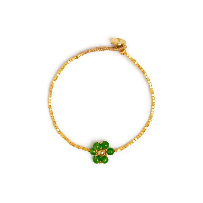 ibu jewels armband lulu daisy flower green jade
