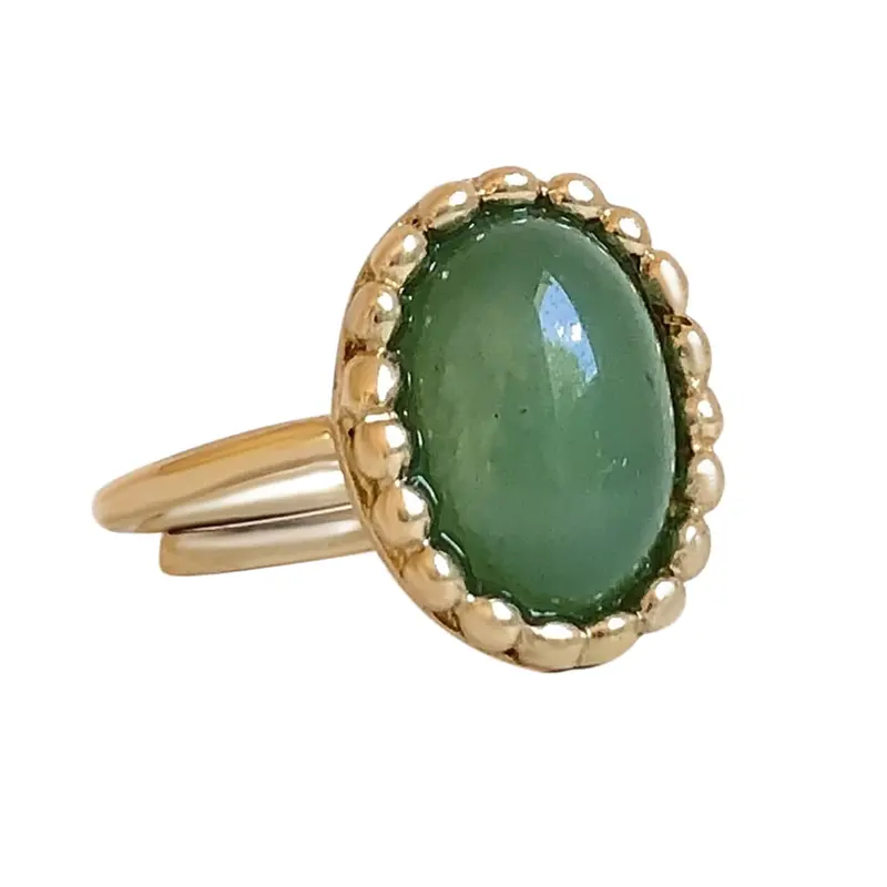 ibu jewels ring belle stone green jade