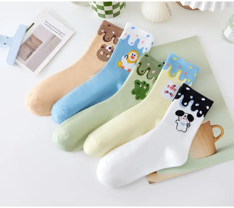Ice Cream Animals Crew Socks (5 Designs)